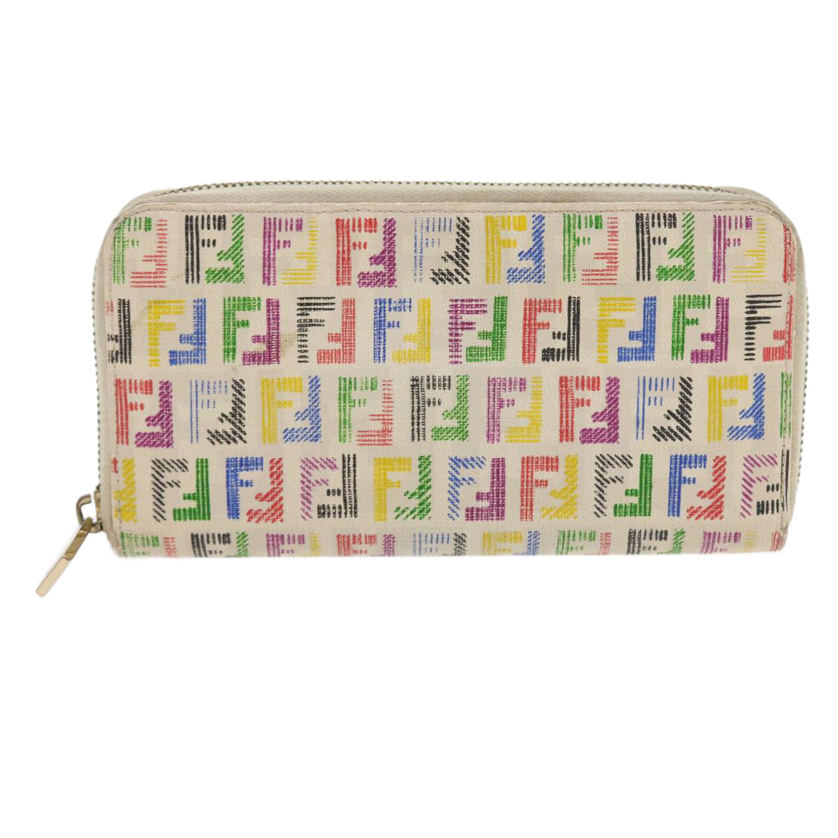 Luxury FendiZucchino Canvas Long Wallet Multicolor54465