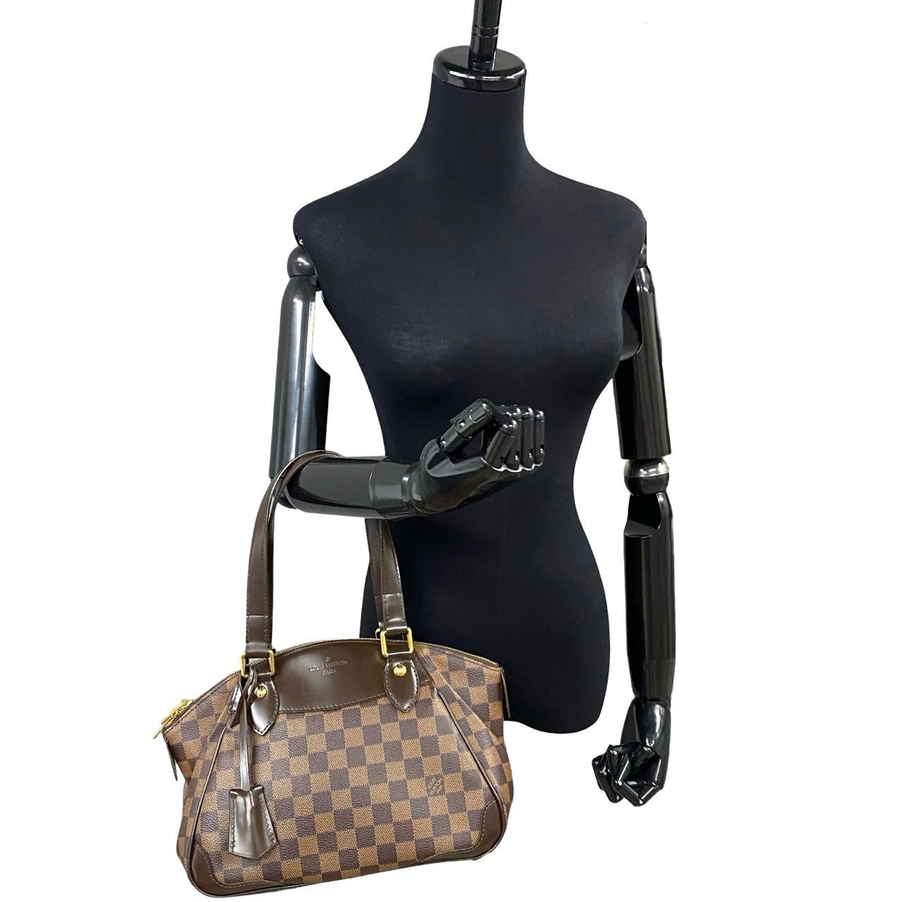 LOUIS VUITTON Handbag N41117 leather Brown Damier Verona PM