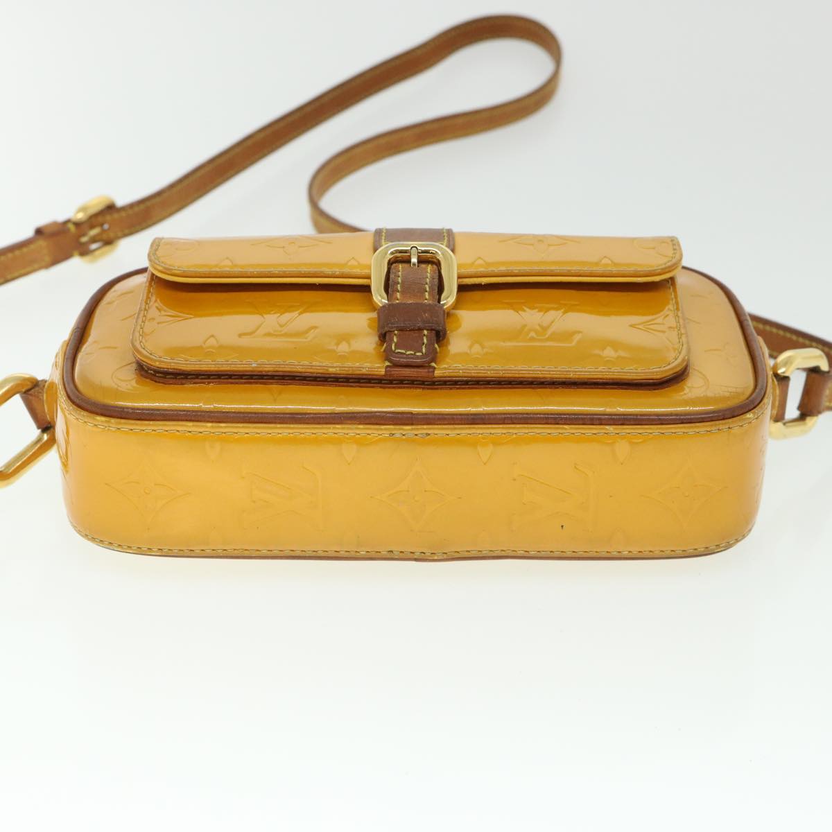 LOUIS VUITTON Monogram Vernis Christy MM Shoulder Bag Jaune M91108 LV 54528