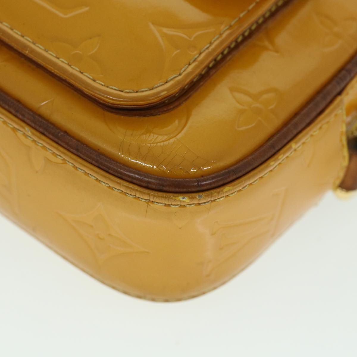 LOUIS VUITTON Monogram Vernis Christy MM Shoulder Bag Jaune M91108 LV 54528