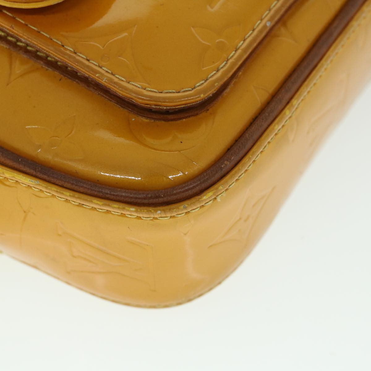LOUIS VUITTON Monogram Vernis Christy MM Shoulder Bag Jaune M91108 LV 54528