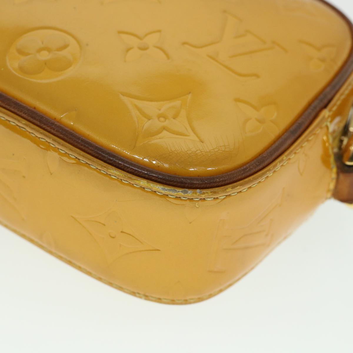 LOUIS VUITTON Monogram Vernis Christy MM Shoulder Bag Jaune M91108 LV 54528