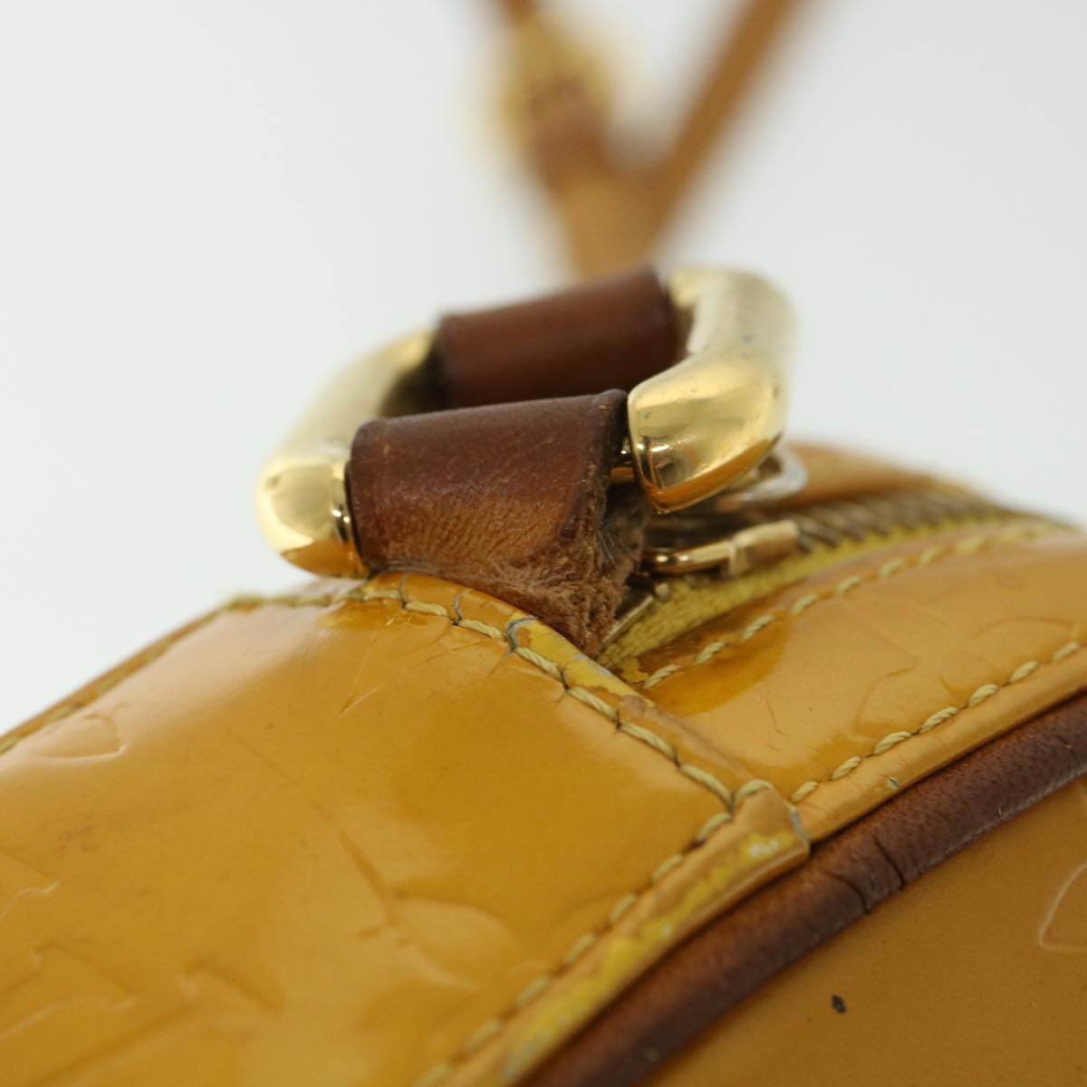 LOUIS VUITTON Monogram Vernis Christy MM Shoulder Bag Jaune M91108 LV 54528