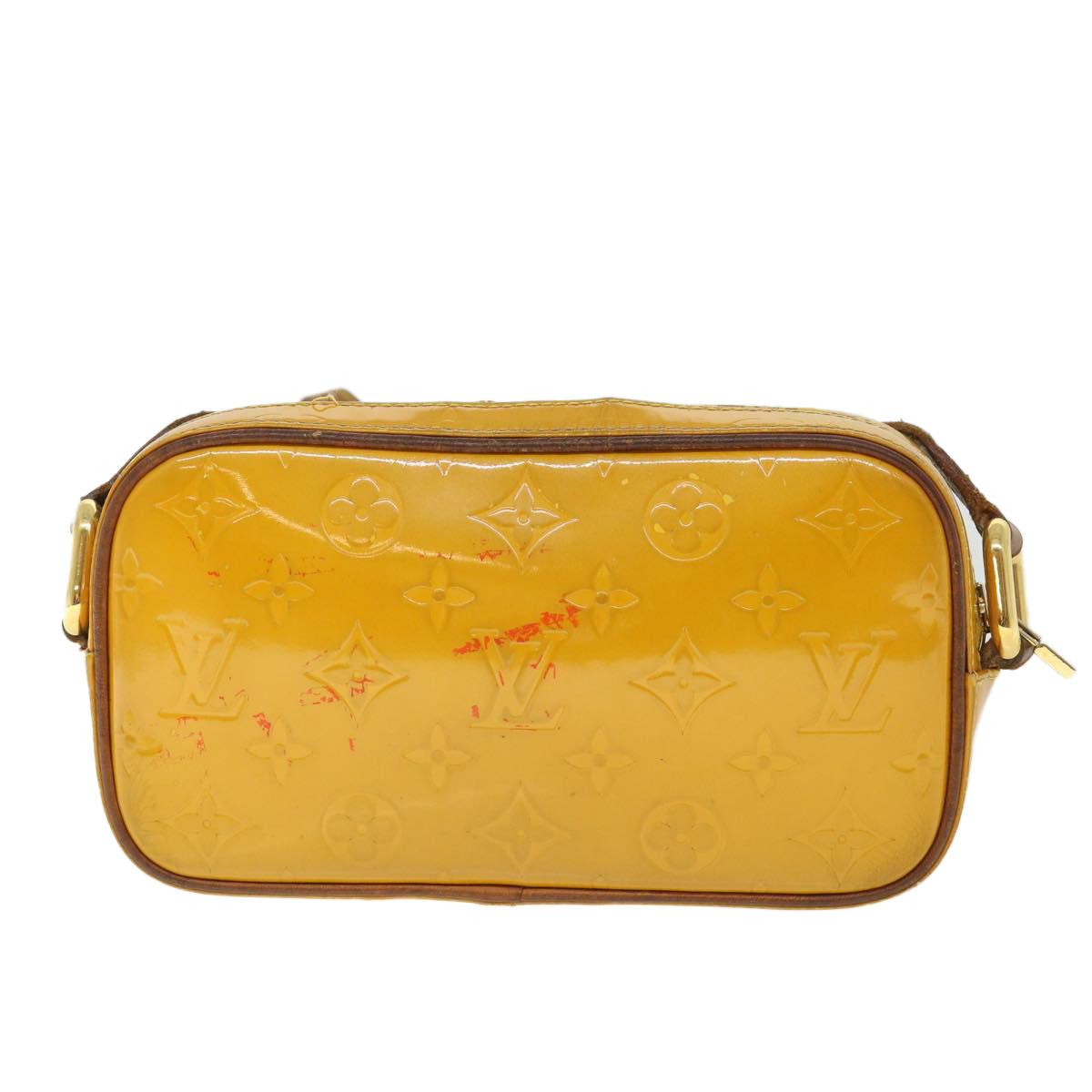 LOUIS VUITTON Monogram Vernis Christy MM Shoulder Bag Jaune M91108 LV 54528