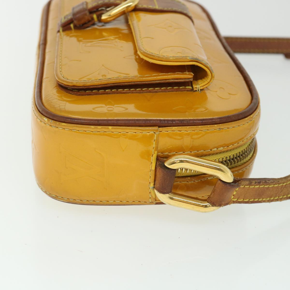 LOUIS VUITTON Monogram Vernis Christy MM Shoulder Bag Jaune M91108 LV 54528