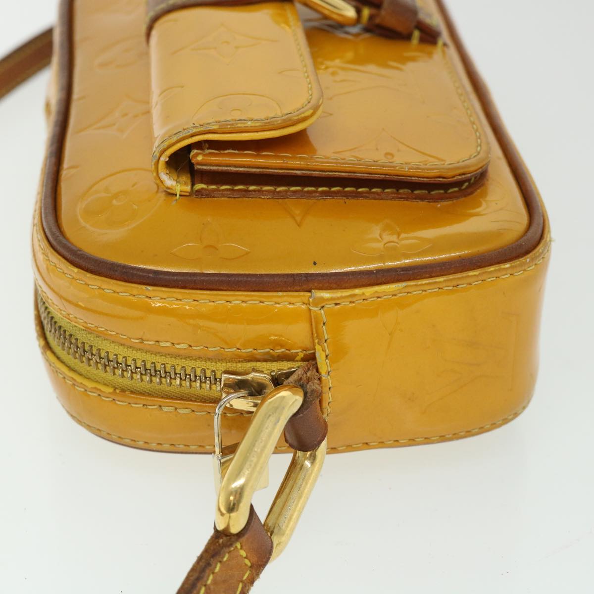 LOUIS VUITTON Monogram Vernis Christy MM Shoulder Bag Jaune M91108 LV 54528