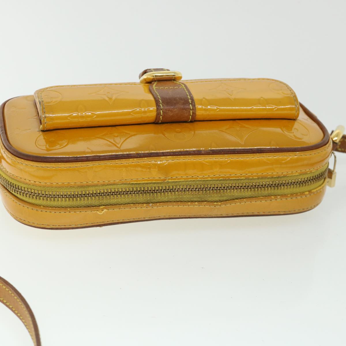 LOUIS VUITTON Monogram Vernis Christy MM Shoulder Bag Jaune M91108 LV 54528