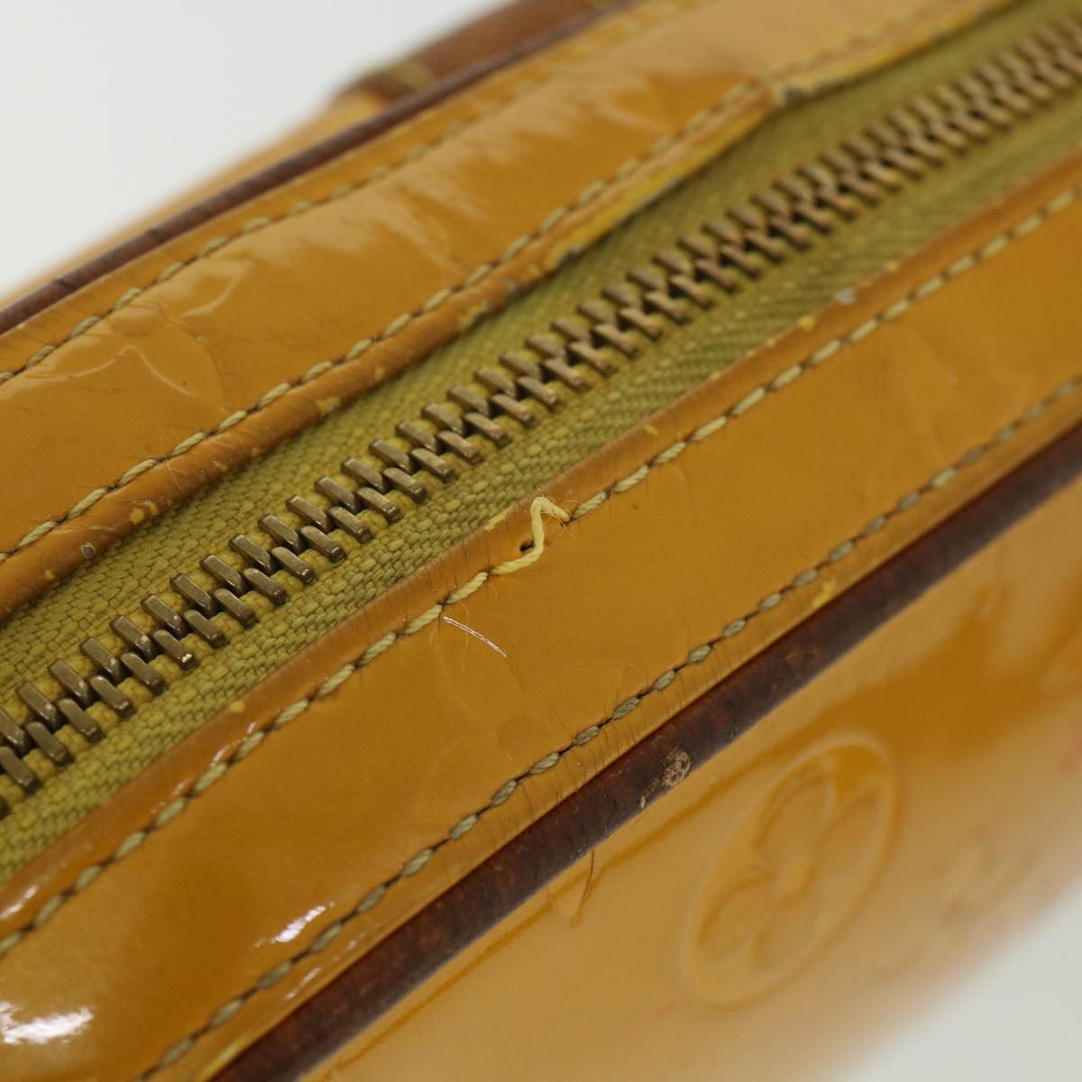 LOUIS VUITTON Monogram Vernis Christy MM Shoulder Bag Jaune M91108 LV 54528