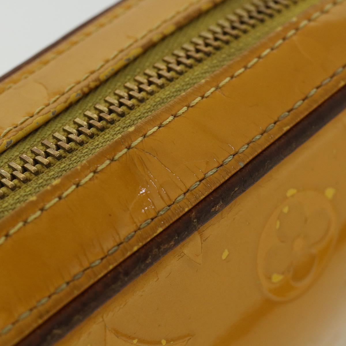 LOUIS VUITTON Monogram Vernis Christy MM Shoulder Bag Jaune M91108 LV 54528