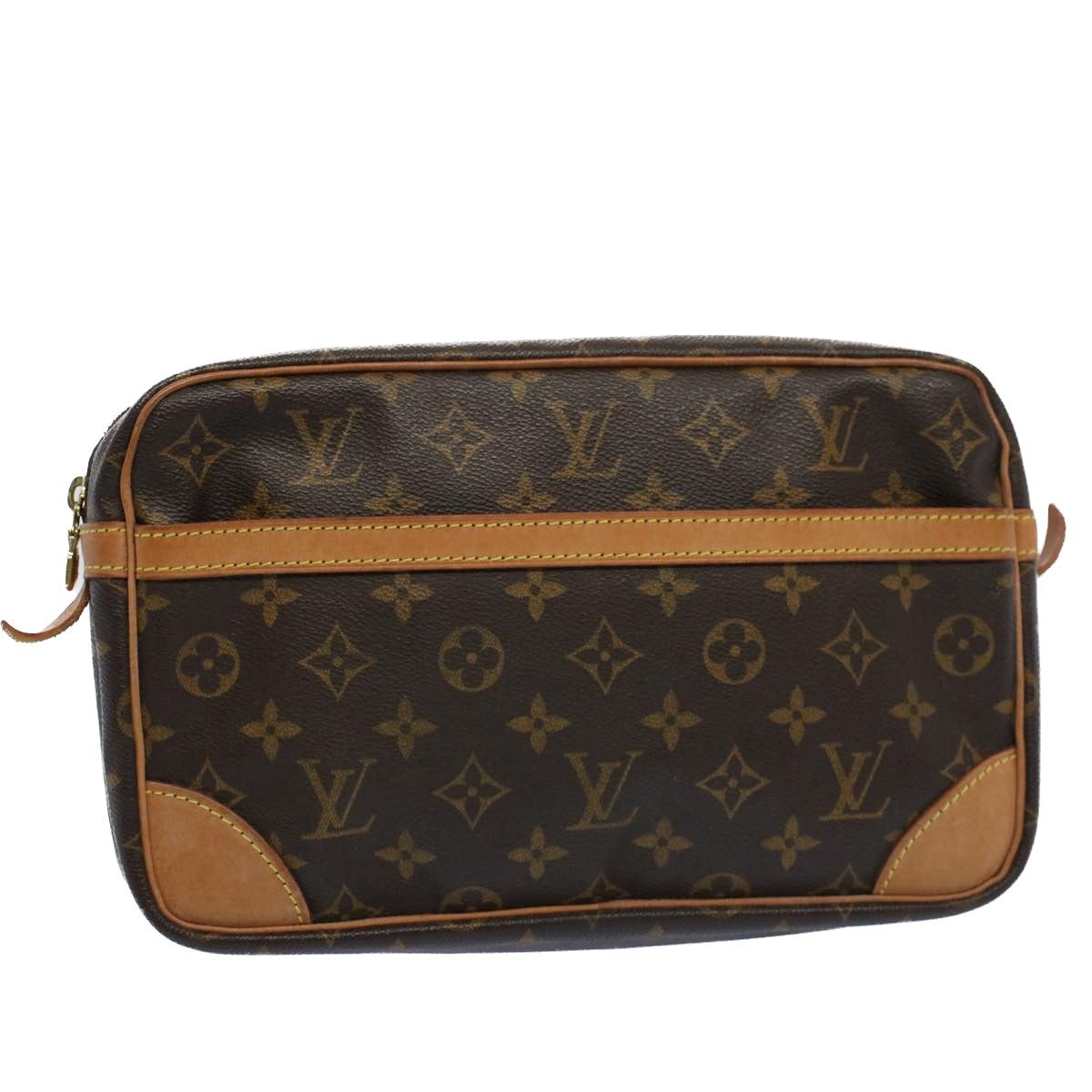 LOUIS VUITTON Monogram Compiegne 28 Clutch Bag M51845 LV 54529