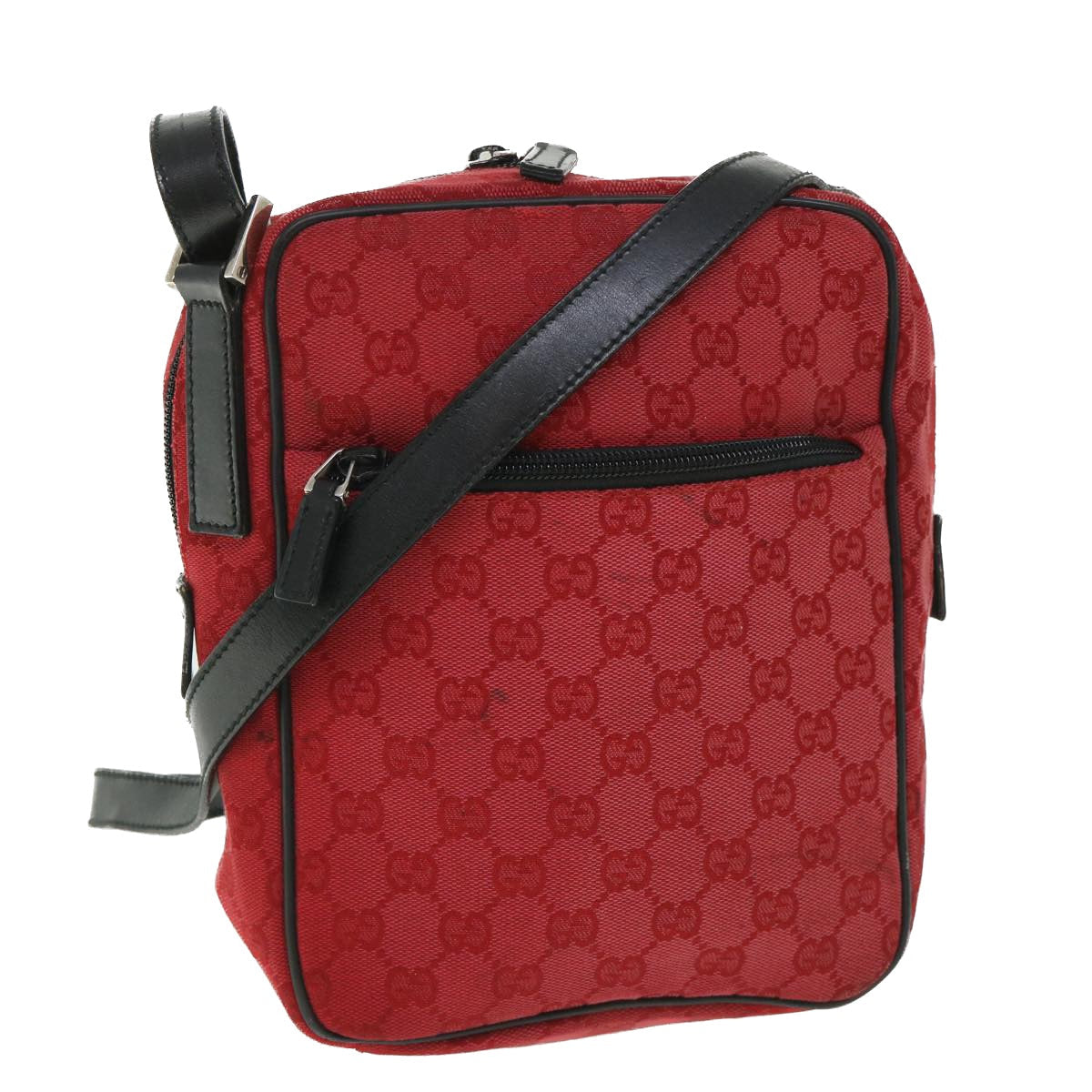 Luxury Gucci GG Canvas Shoulder Bag Red 018 1612 200047  54533