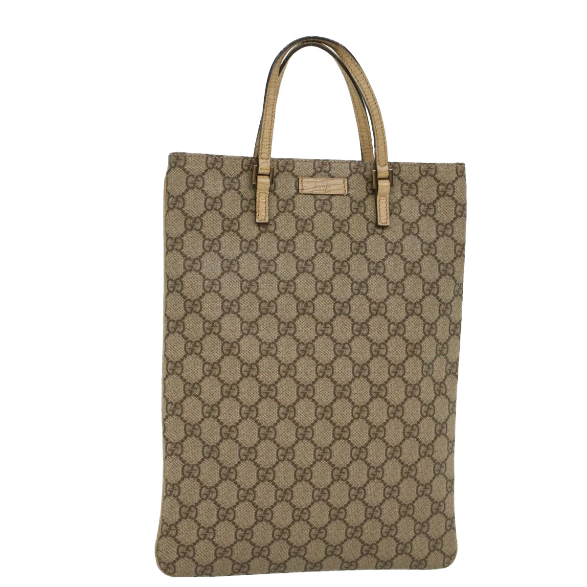 Luxury Gucci GG Supreme Hand Bag PVC Leather Beige 117551002122  54540