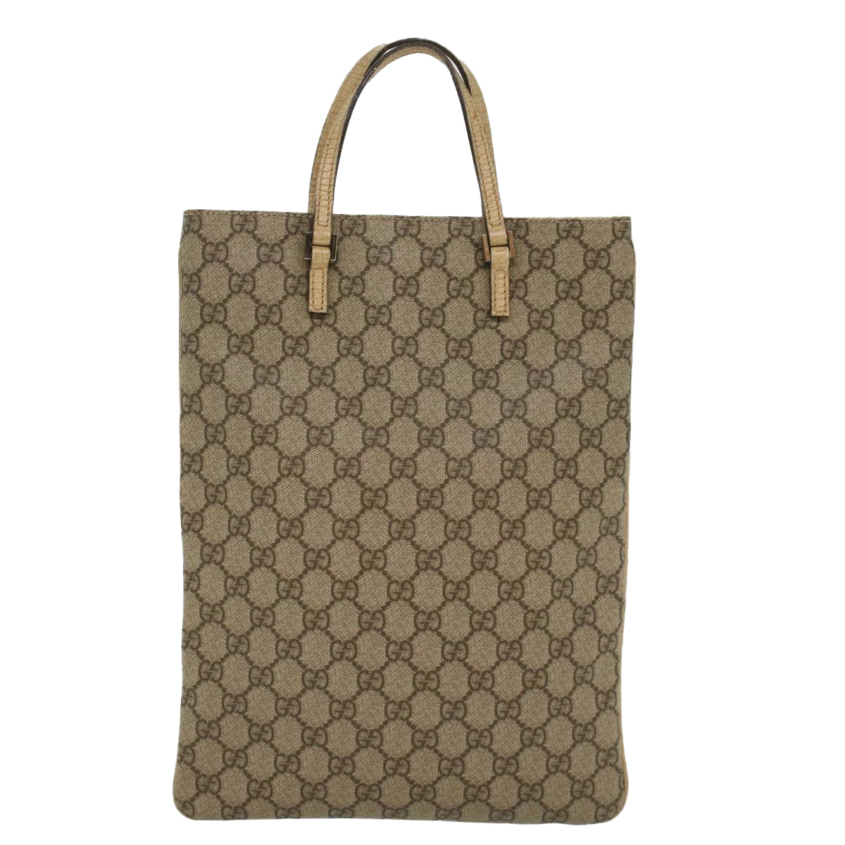 Luxury Gucci GG Supreme Hand Bag PVC Leather Beige 117551002122  54540