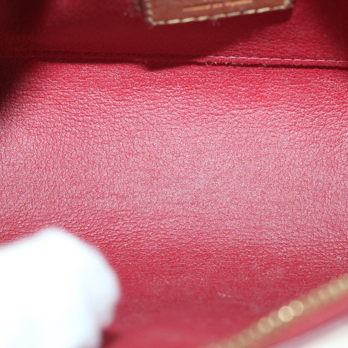 LOUIS VUITTON Vernis Rayure Pochette Cosmetic Pomme D'amour M91721 LV 54542
