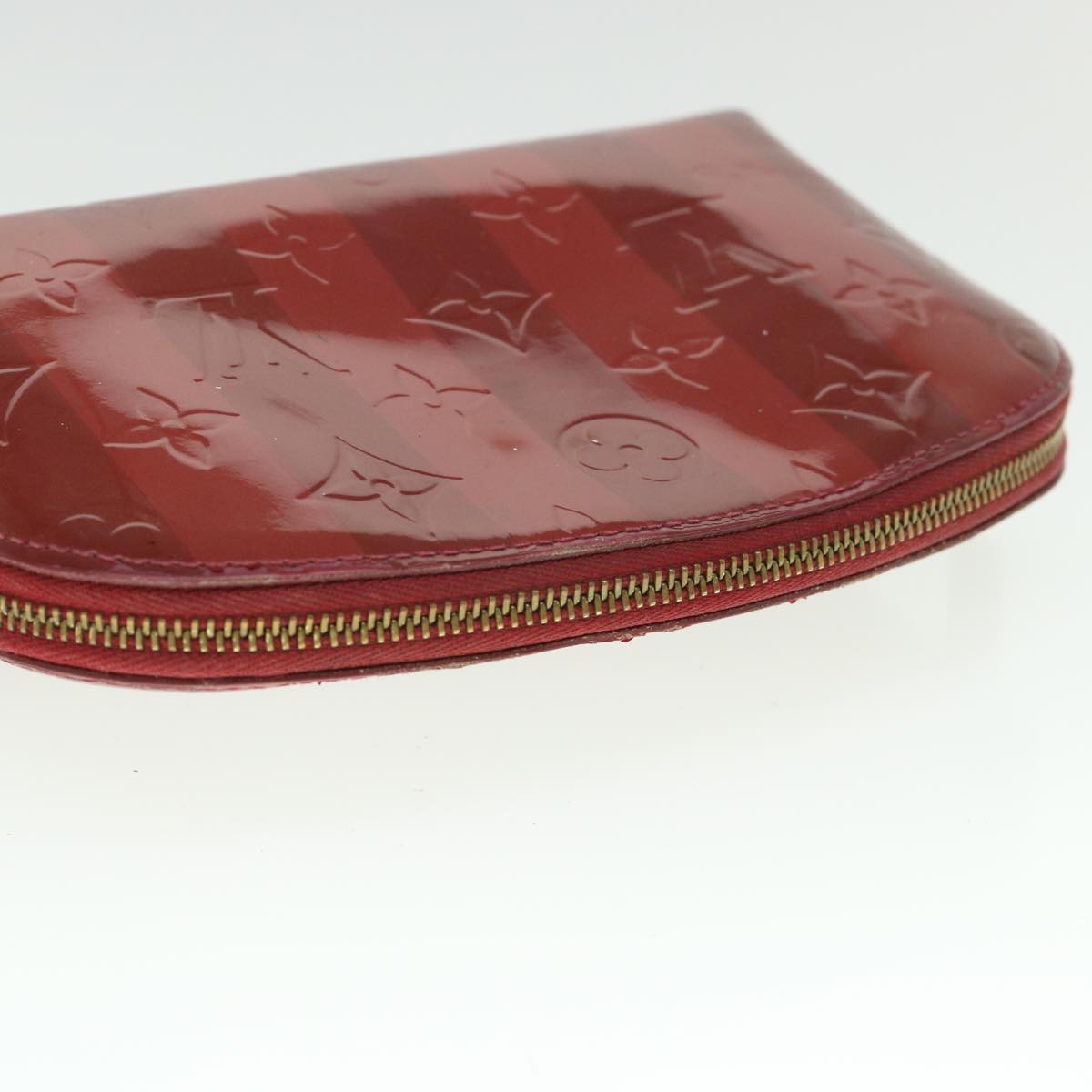 LOUIS VUITTON Vernis Rayure Pochette Cosmetic Pomme D'amour M91721 LV 54542