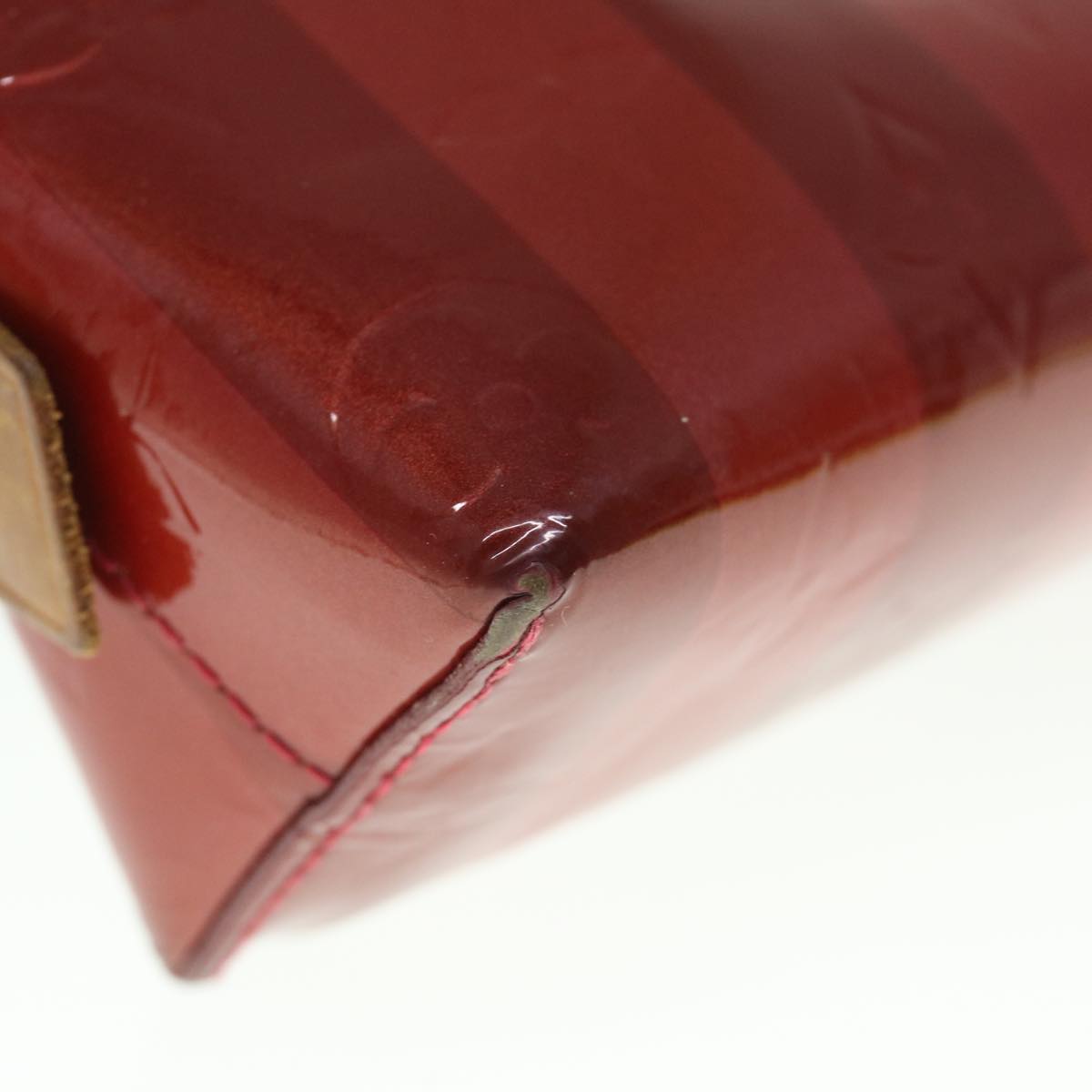 LOUIS VUITTON Vernis Rayure Pochette Cosmetic Pomme D'amour M91721 LV 54542