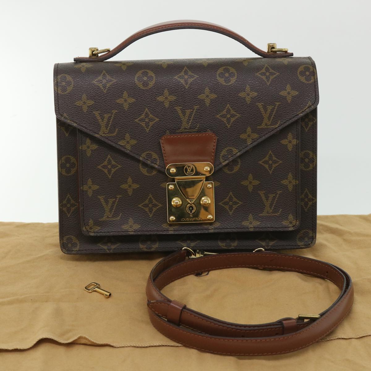 LOUIS VUITTON Monogram Monceau 26 Shoulder Bag 2way M51187 LV 54578