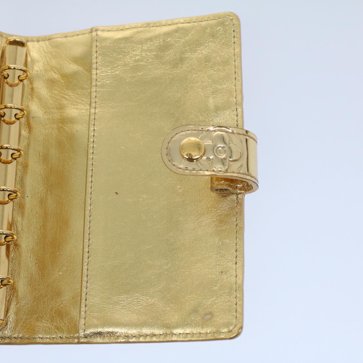 LOUIS VUITTON Monogram Miroir Agenda PM Day Planner Cover Gold R20962 54599