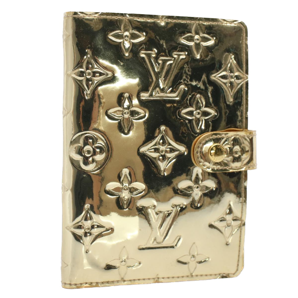 LOUIS VUITTON Monogram Miroir Agenda PM Day Planner Cover Gold R20962 54599