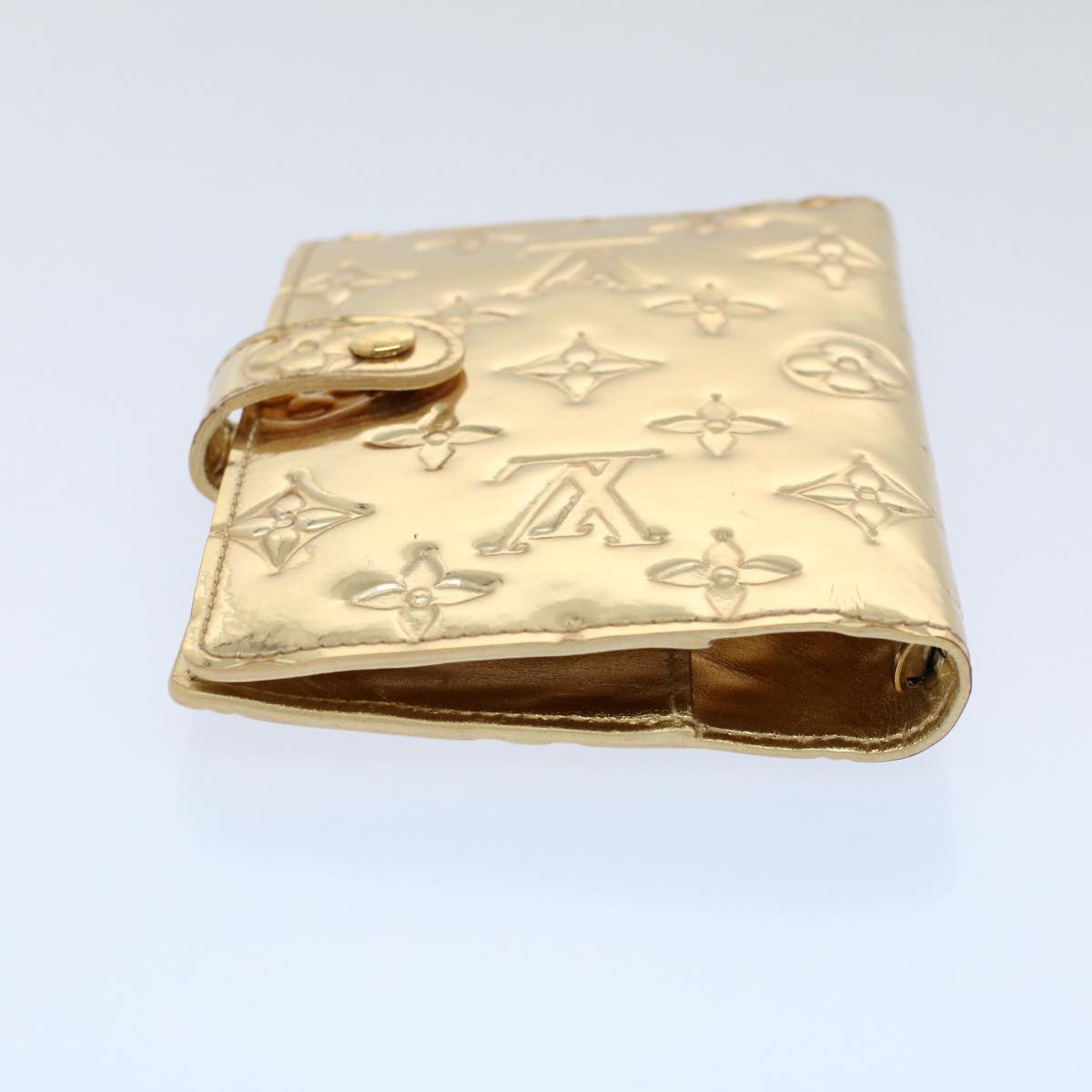 LOUIS VUITTON Monogram Miroir Agenda PM Day Planner Cover Gold R20962 54599