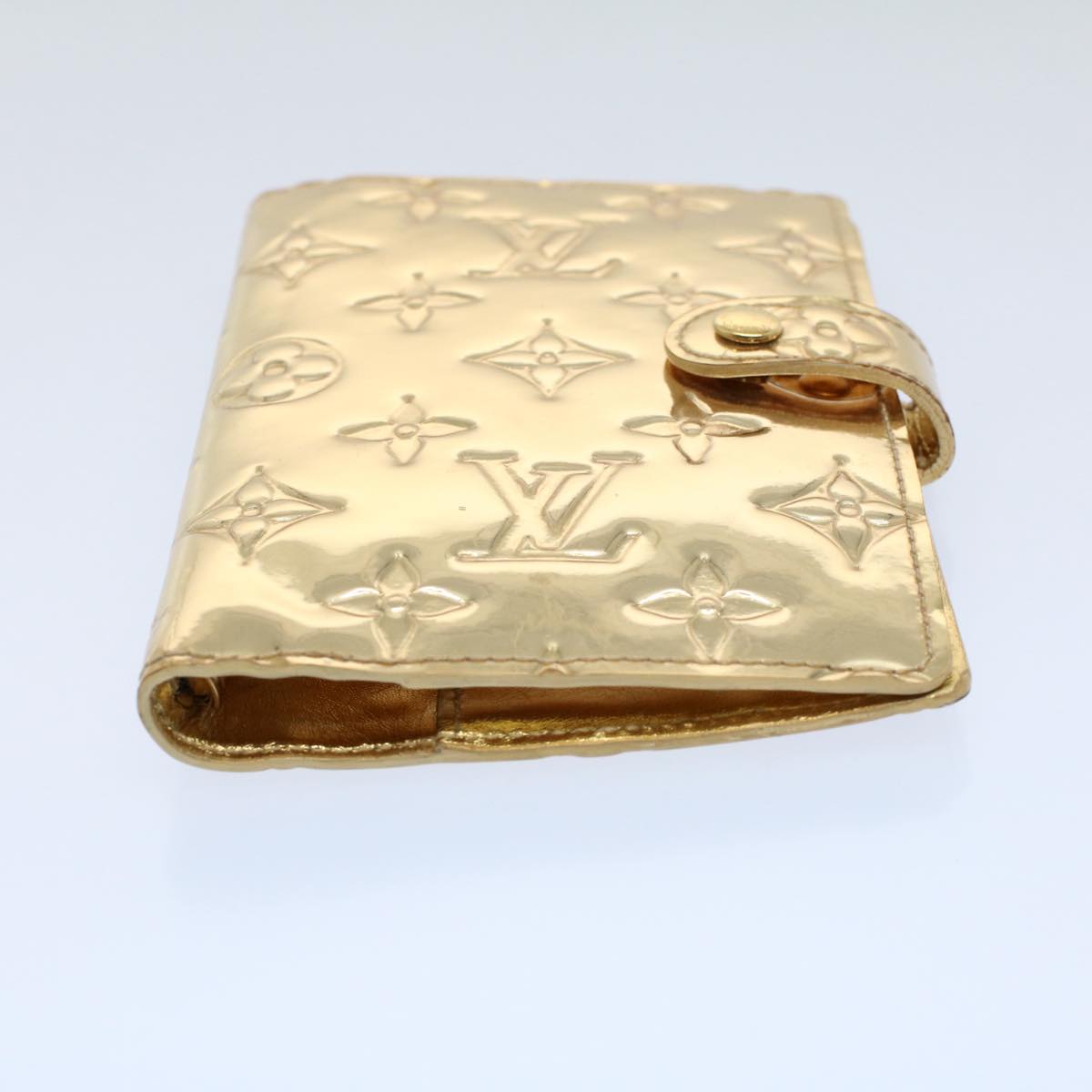 LOUIS VUITTON Monogram Miroir Agenda PM Day Planner Cover Gold R20962 54599
