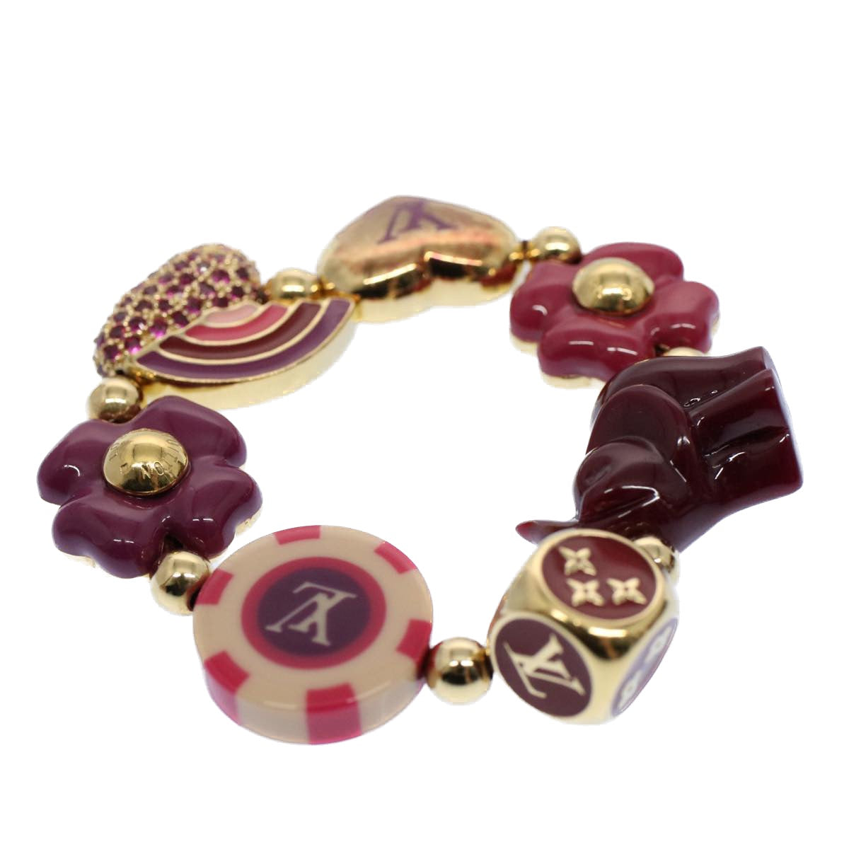 LOUIS VUITTON Bracelet Tutti Lucky Bracelet Purple Gold M66220 LV 54602