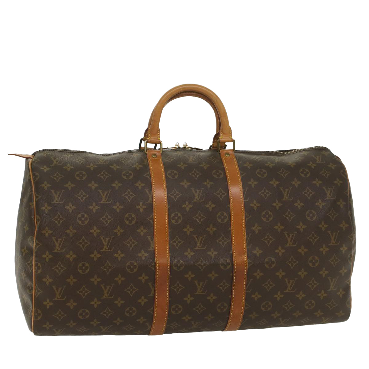 LOUIS VUITTON Monogram Keepall 55 Boston Bag M41424 LV 54619