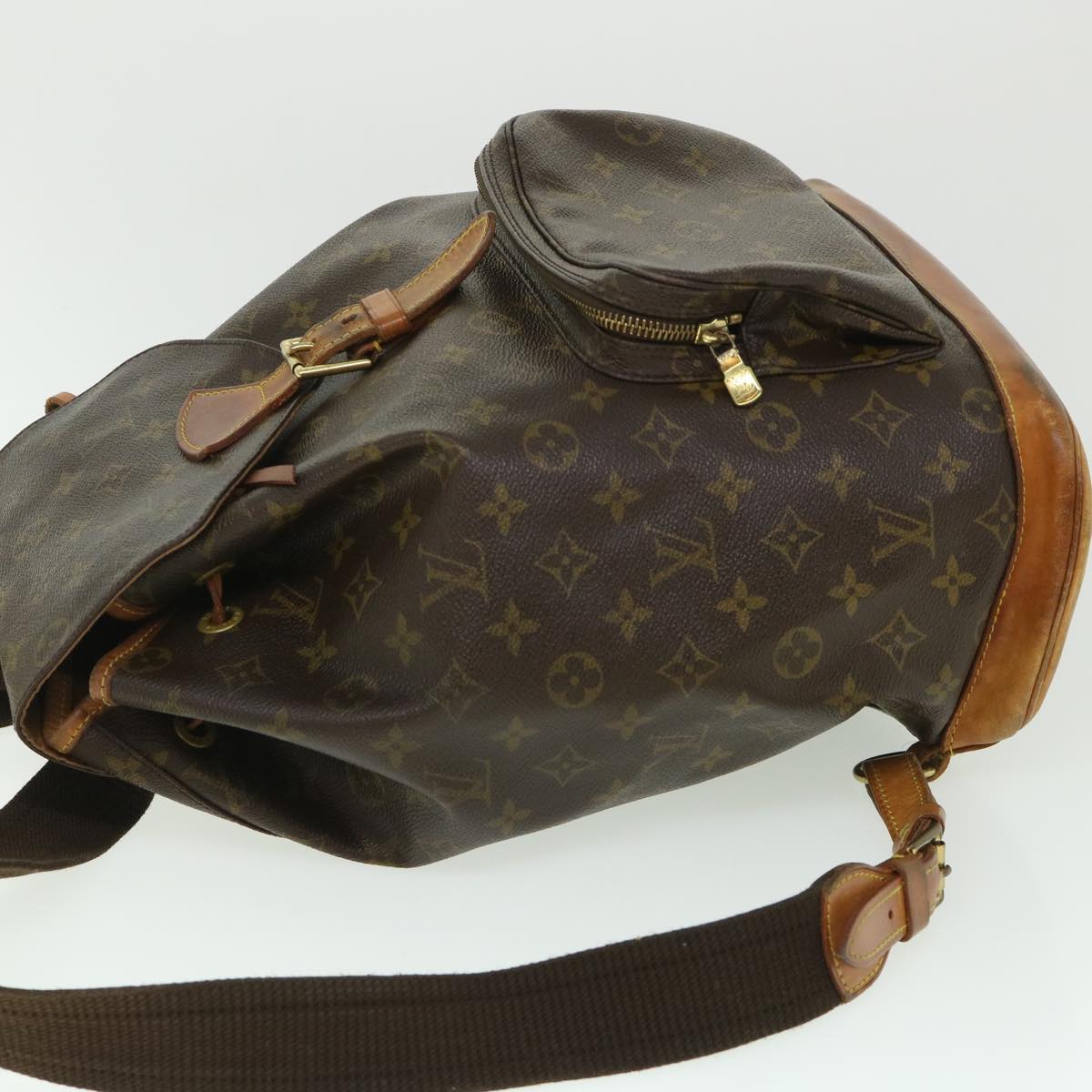 LOUIS VUITTON Monogram Montsouris GM Backpack M51135 LV 54661