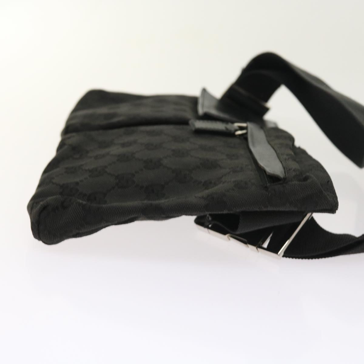 Luxury Gucci GG Canvas Waist bag Leather Black 0181621  54701