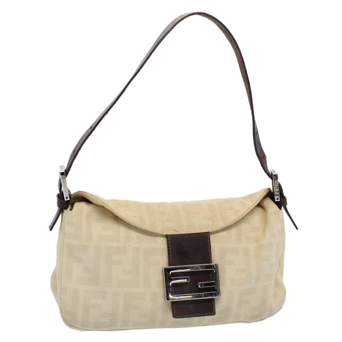 Luxury FendiZucca Canvas Mamma bucket Shoulder Bag Beige54706