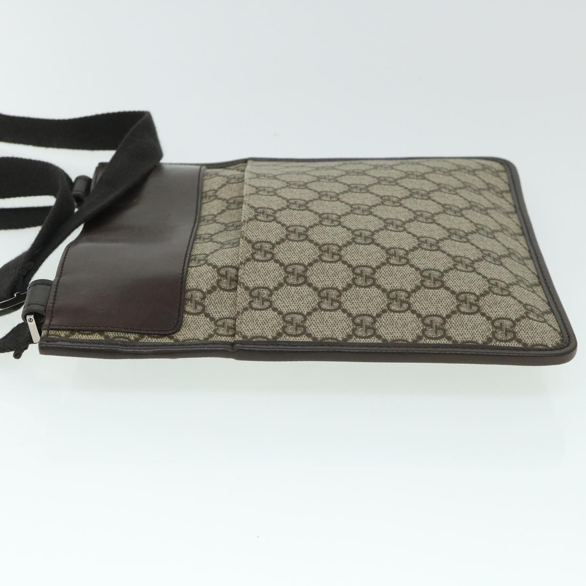 Luxury Gucci GG Canvas Shoulder Bag PVC Leather Beige 27639  54754