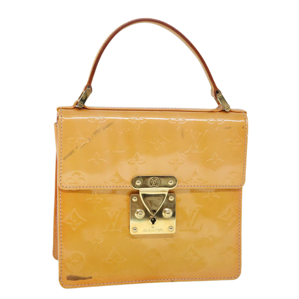 LOUIS VUITTON Vernis Spring Street Hand Bag Marshmallow Pink M91033 54768