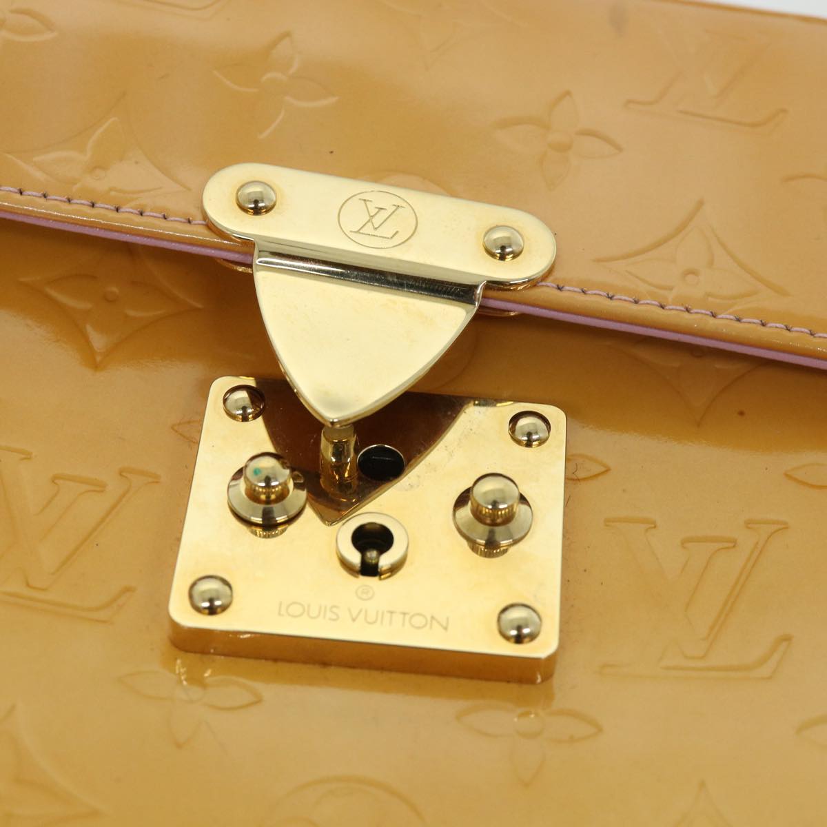 LOUIS VUITTON Vernis Spring Street Hand Bag Marshmallow Pink M91033 54768
