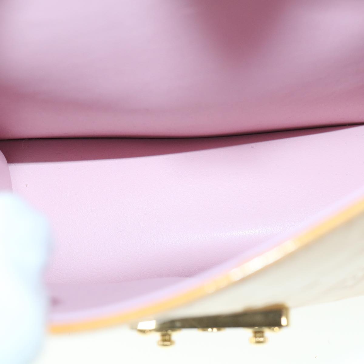 LOUIS VUITTON Vernis Spring Street Hand Bag Marshmallow Pink M91033 54768
