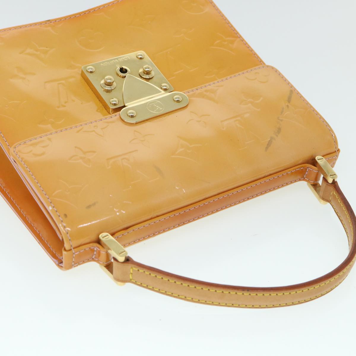 LOUIS VUITTON Vernis Spring Street Hand Bag Marshmallow Pink M91033 54768