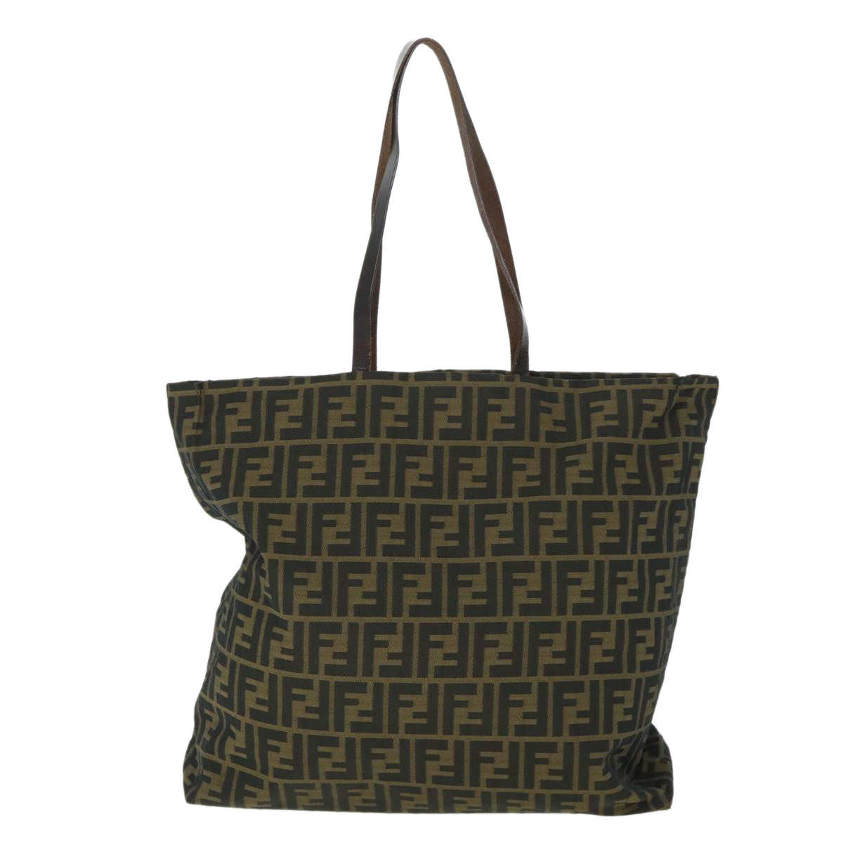 Luxury FendiZucca Canvas Tote Bag Brown54796