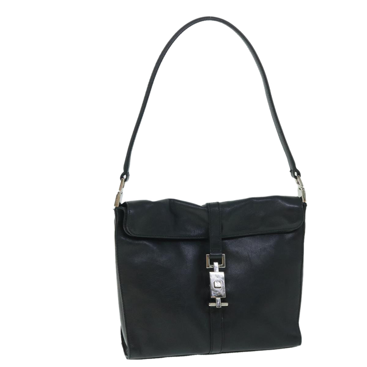 Luxury Gucci Jackie Shoulder Bag Leather Black  54805