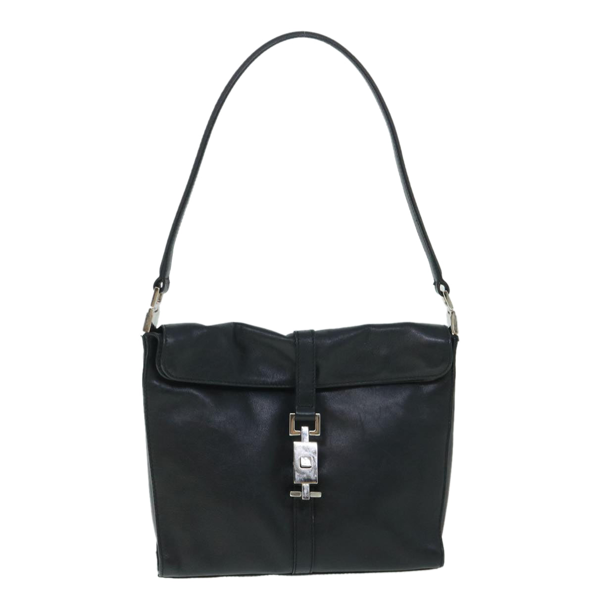 Luxury Gucci Jackie Shoulder Bag Leather Black  54805
