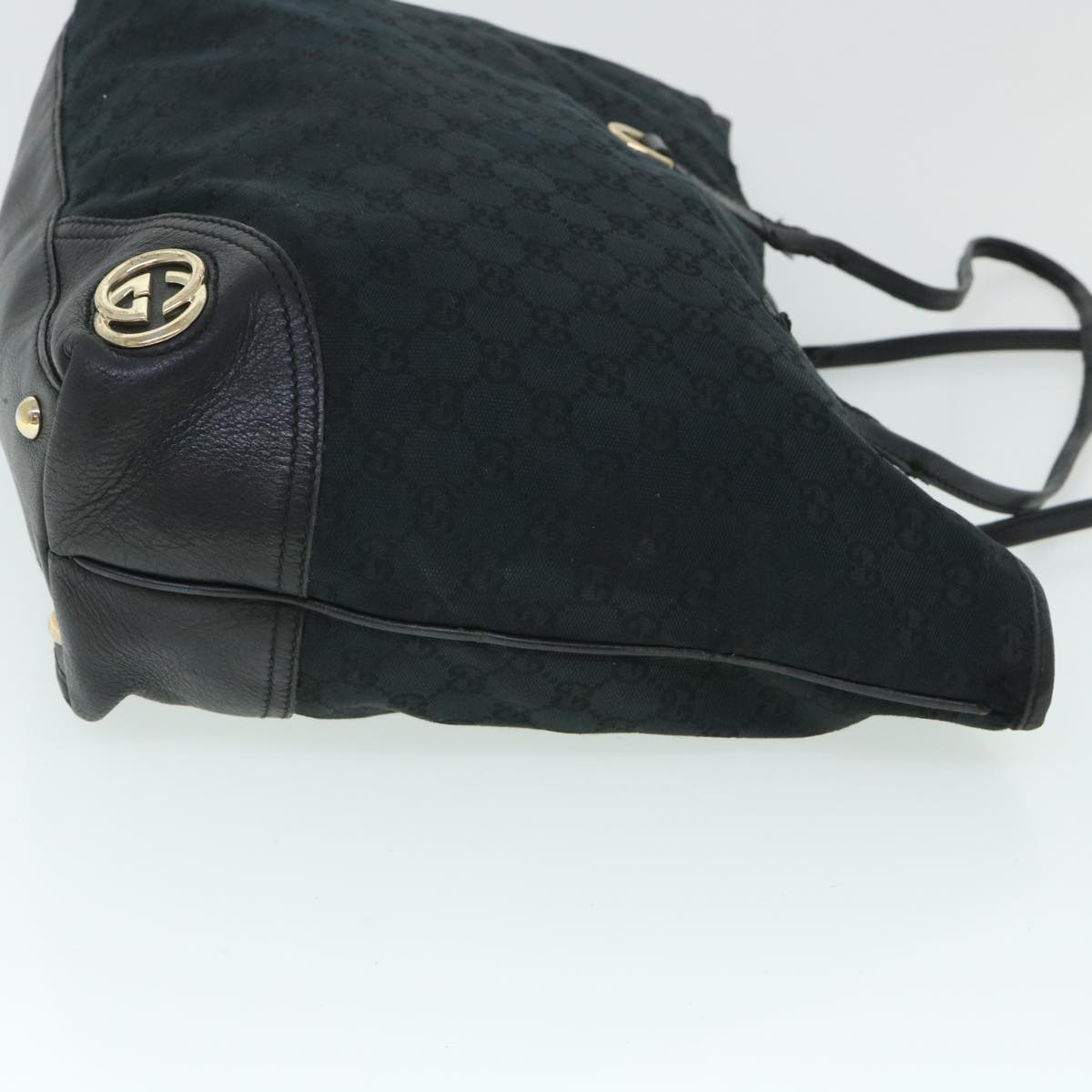 Luxury Gucci GG Canvas Tote Bag Black 169945  54808