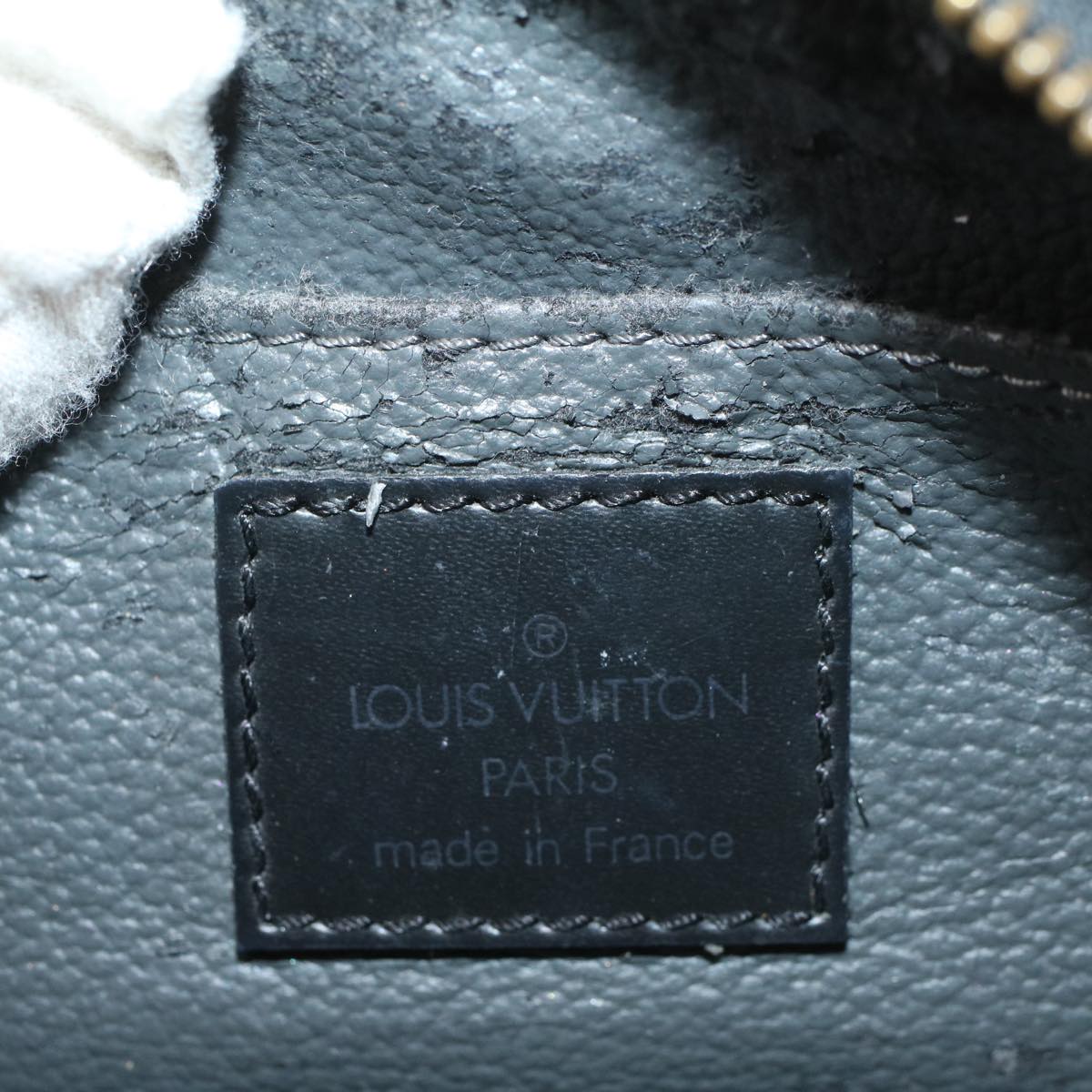 LOUIS VUITTON Epi Dauphine PM Pouch Black M48442 LV 54929