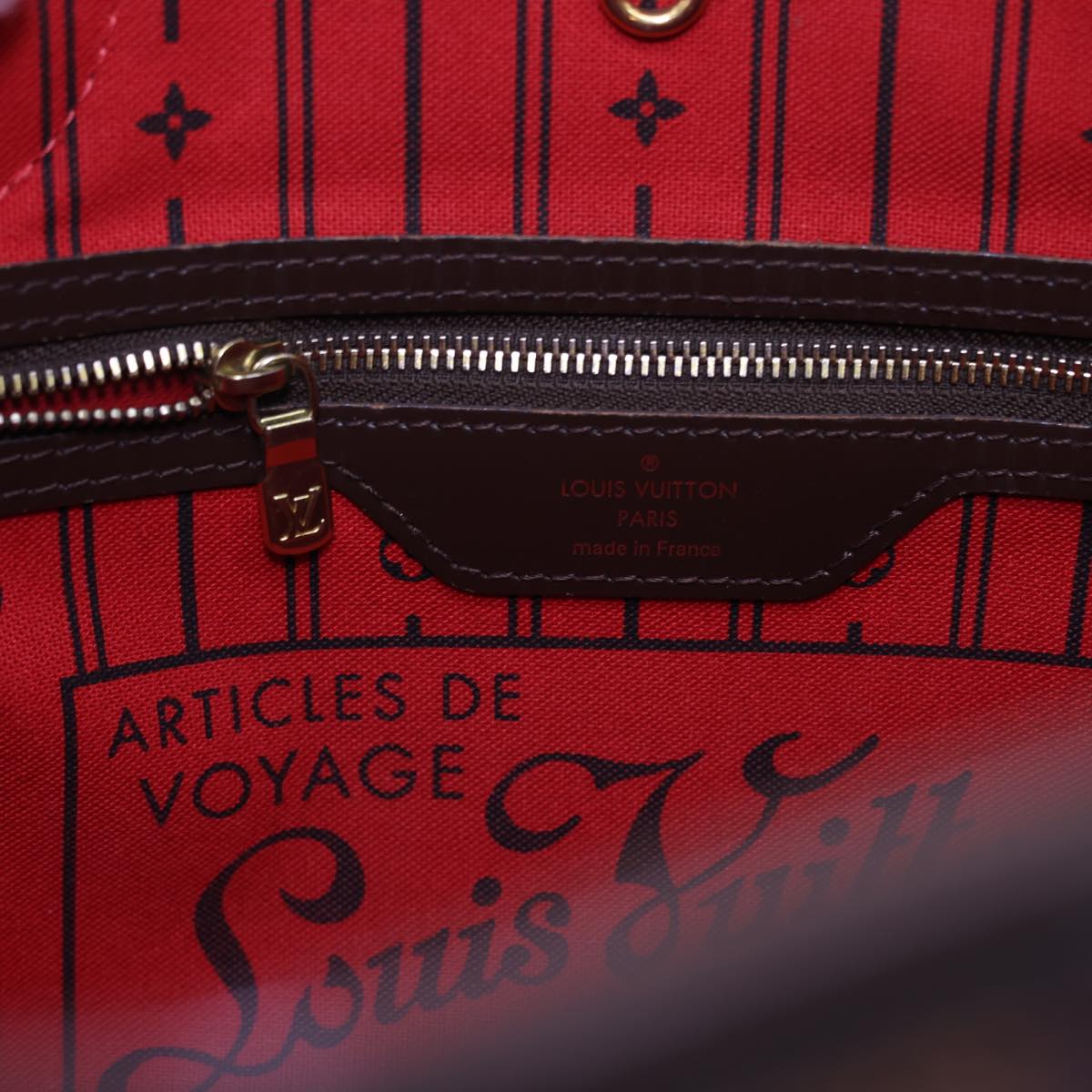 LOUIS VUITTON Damier Ebene Neverfull PM Tote Bag N51109 LV 54939
