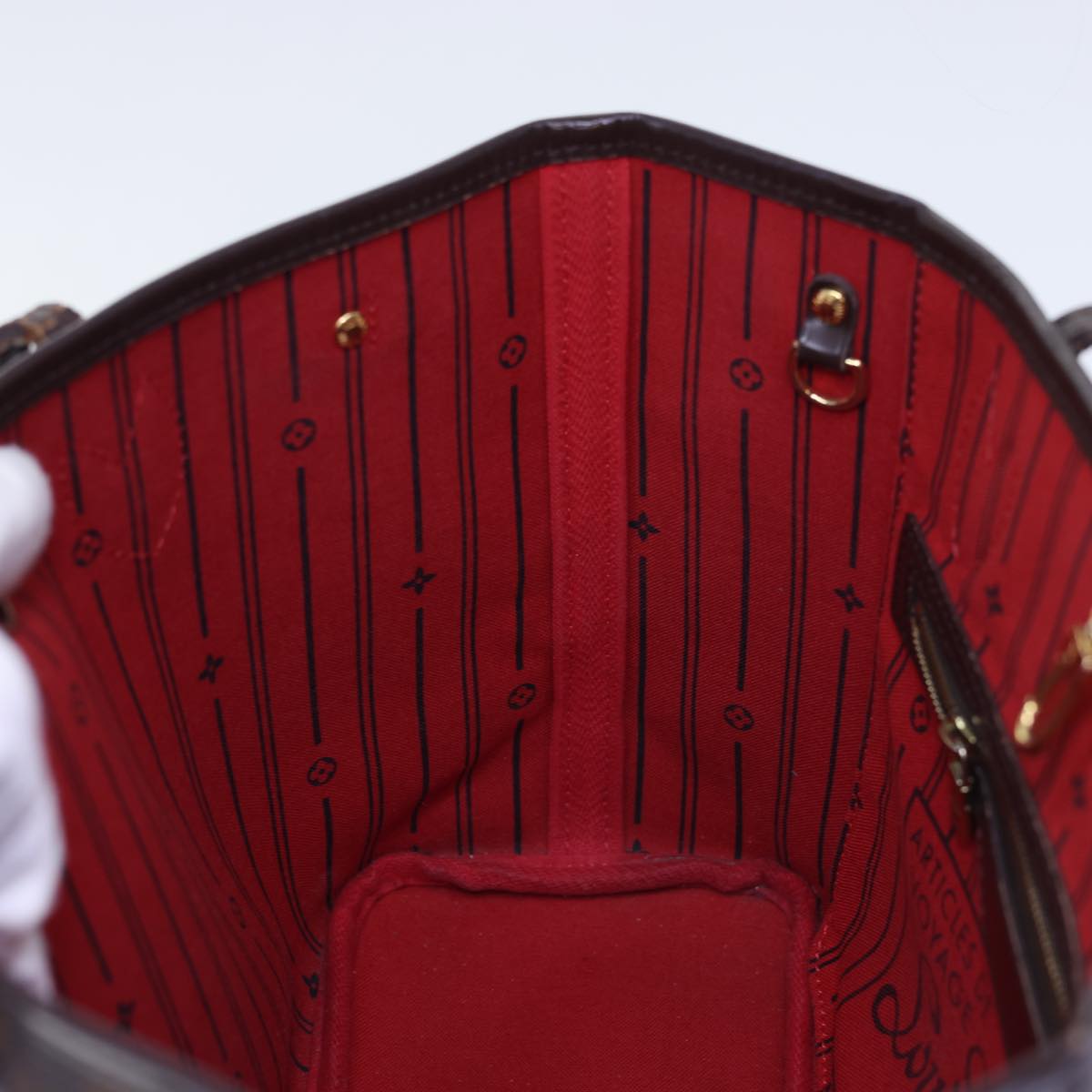 LOUIS VUITTON Damier Ebene Neverfull PM Tote Bag N51109 LV 54939