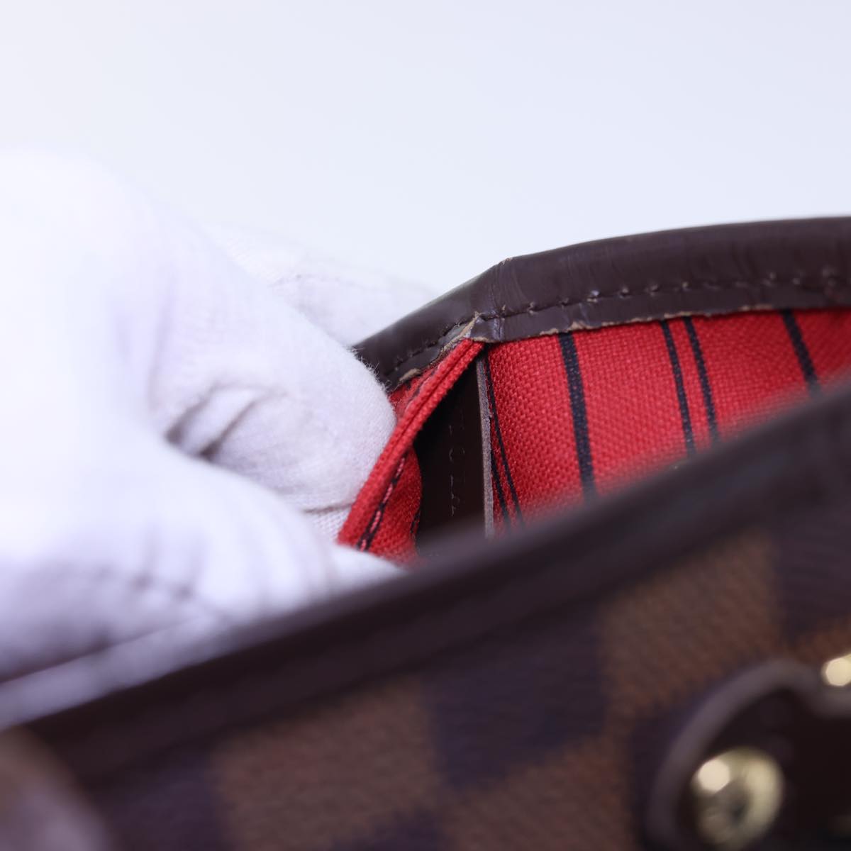 LOUIS VUITTON Damier Ebene Neverfull PM Tote Bag N51109 LV 54939