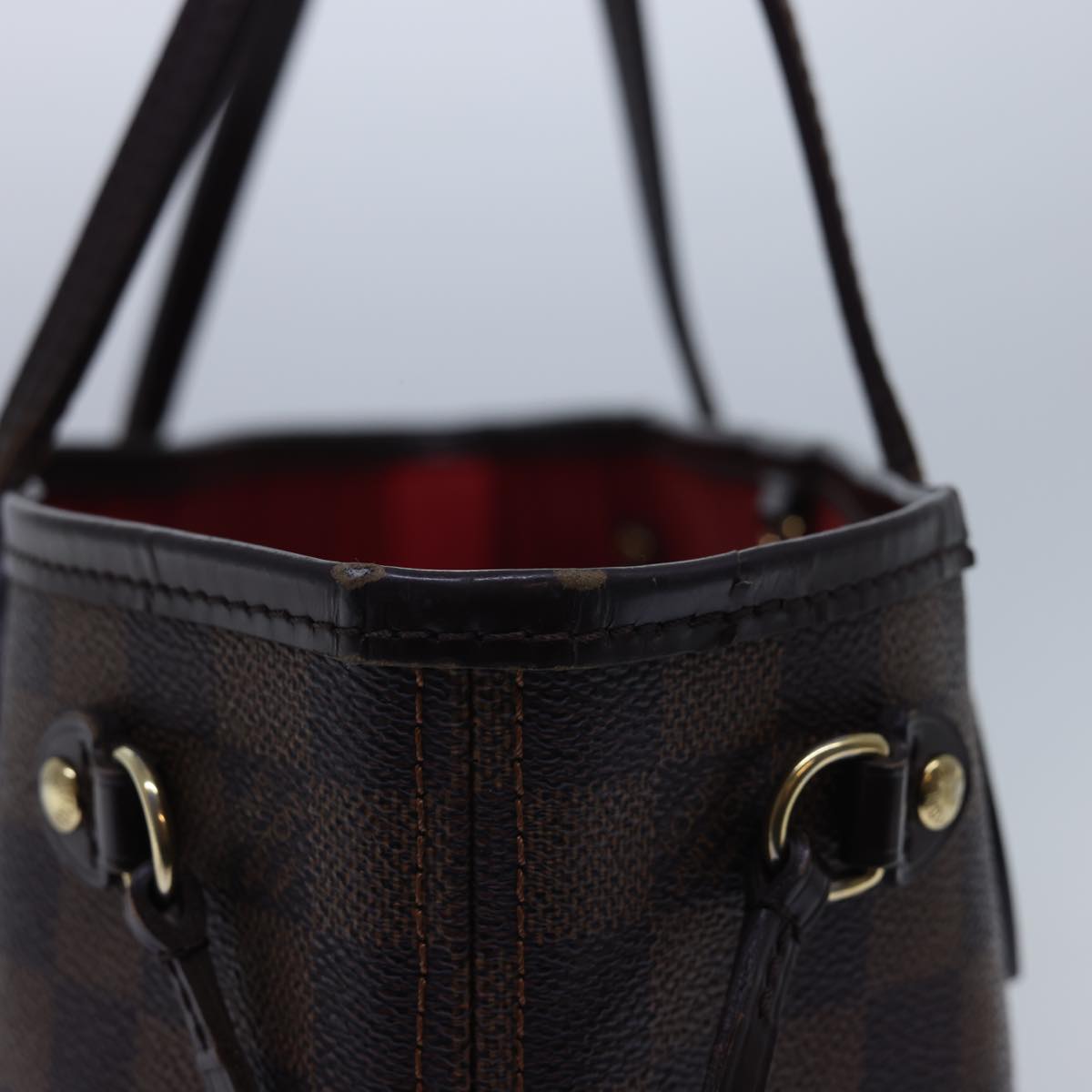 LOUIS VUITTON Damier Ebene Neverfull PM Tote Bag N51109 LV 54939