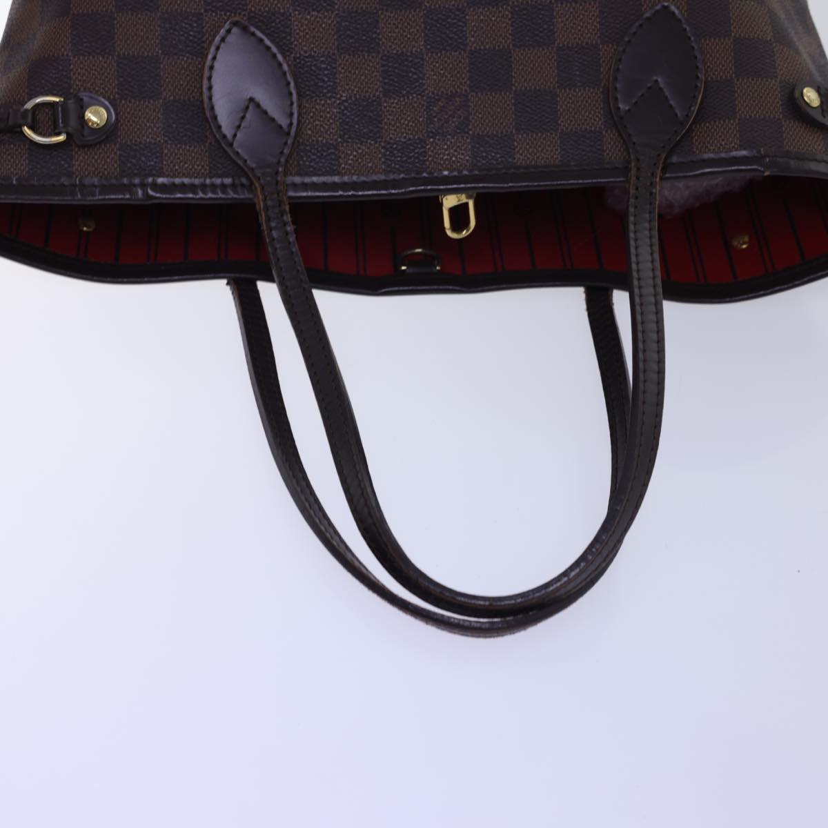 LOUIS VUITTON Damier Ebene Neverfull PM Tote Bag N51109 LV 54939