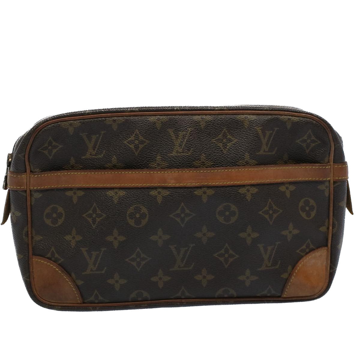 LOUIS VUITTON Monogram Compiegne 28 Clutch Bag M51845 LV 54940