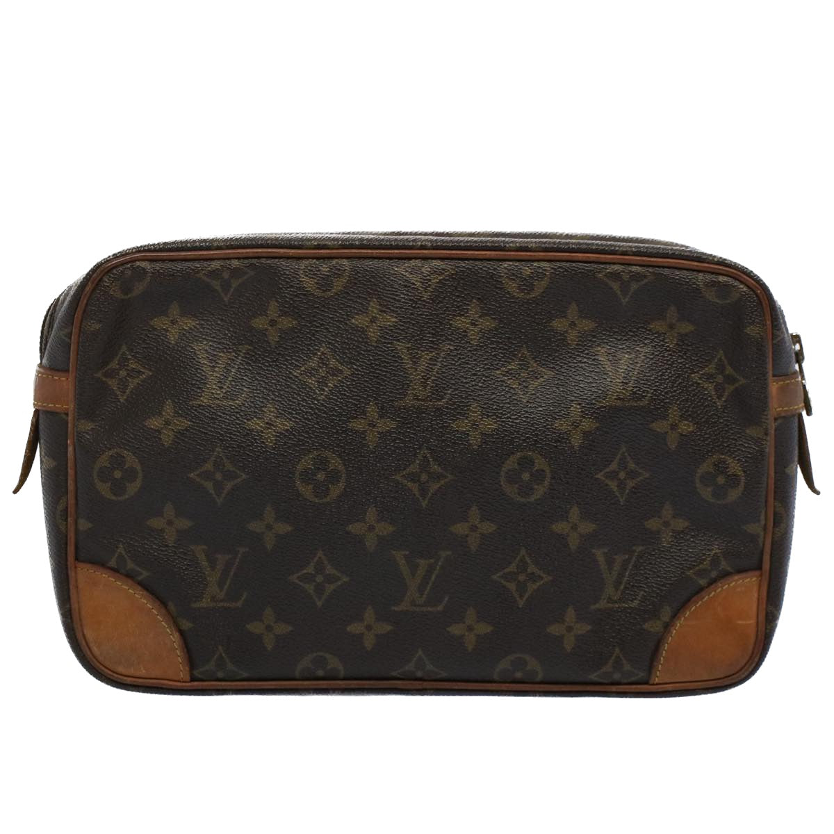 LOUIS VUITTON Monogram Compiegne 28 Clutch Bag M51845 LV 54940