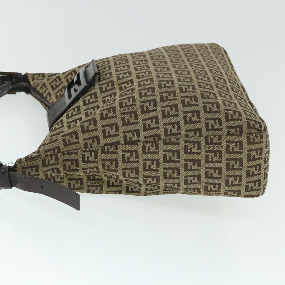 Luxury FendiZucchino Canvas Mamma Baguette Shoulder Bag Brown54964