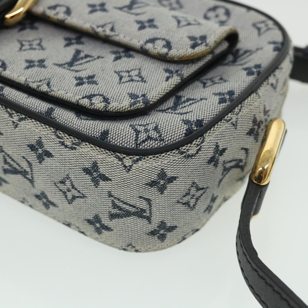 LOUIS VUITTON Monogram Mini Juliet MM Shoulder Bag Blue M92004 LV 54995