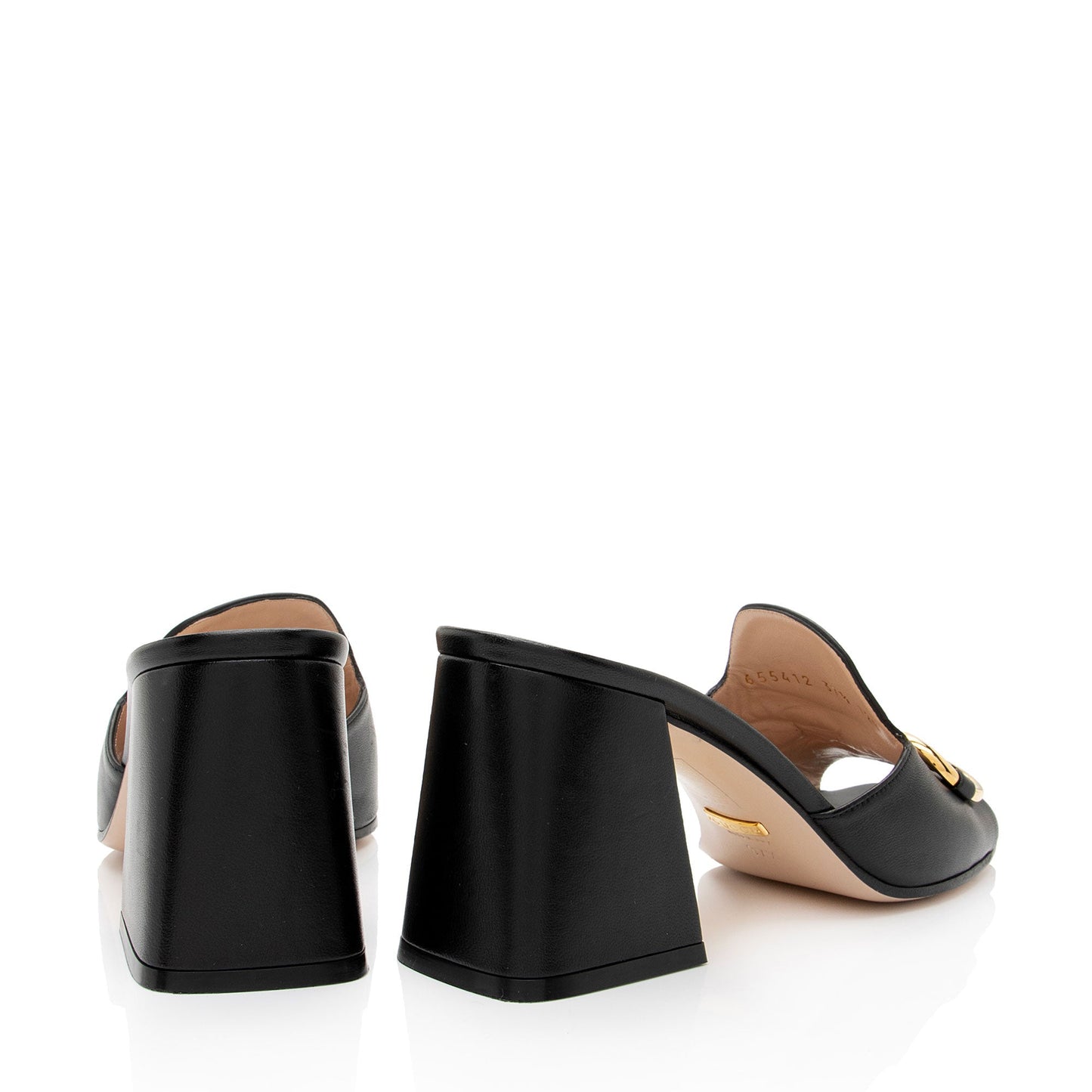 Gucci Leather Horsebit Slide Sandals